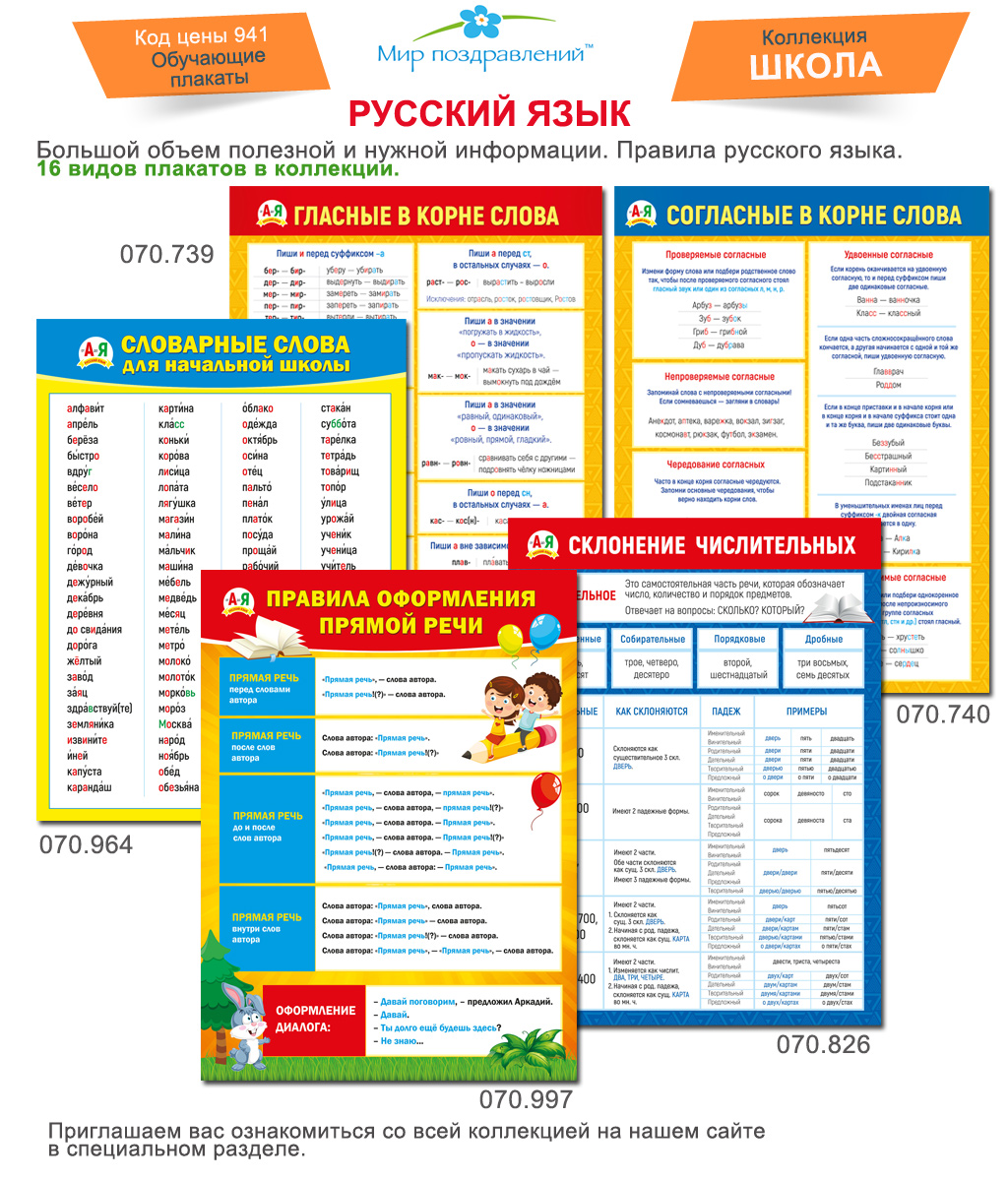 Обзор: Коллекция обучающих плакатов "Русский язык"